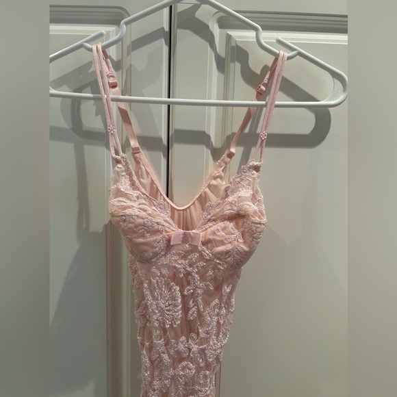 La Perla Vintage Pink Lace One Piece Lingerie Size 32 Small - Picture 8 of 8